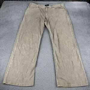 Eddie Bauer Corduroy Pants Mens 38x30‎ Tan Straight Leg Relaxed Fit Y2k Baggy